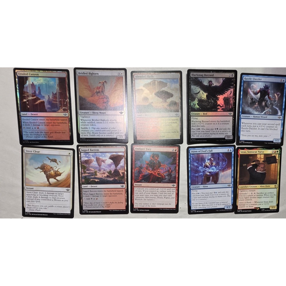 Magic The Gathering MTG 40 Card Bulk Lot Foil Legendary Rare Assorted Cards OTJ - Picture 2 of 4